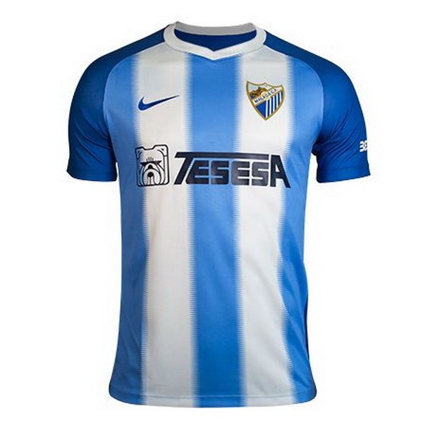 Maillot Football Málaga Domicile 2018-19 Bleu Blanc